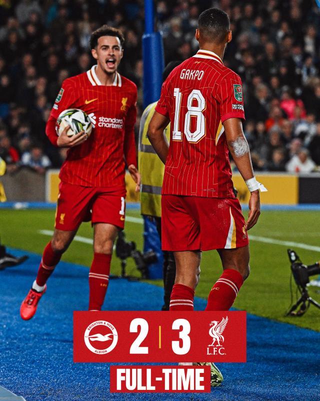 开云登录入口-【联赛杯】布莱顿2比3利物浦，哈克波内切梅开二度